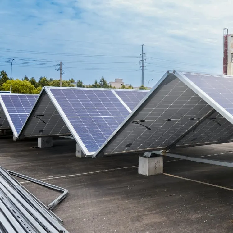 Tilted solar photovoltaic panels